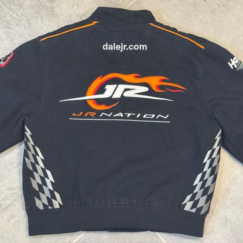 Jr Nation Nascar Dale Earnhardt Jr. Kids Racing Jacket Size 5 Black Youth Coat